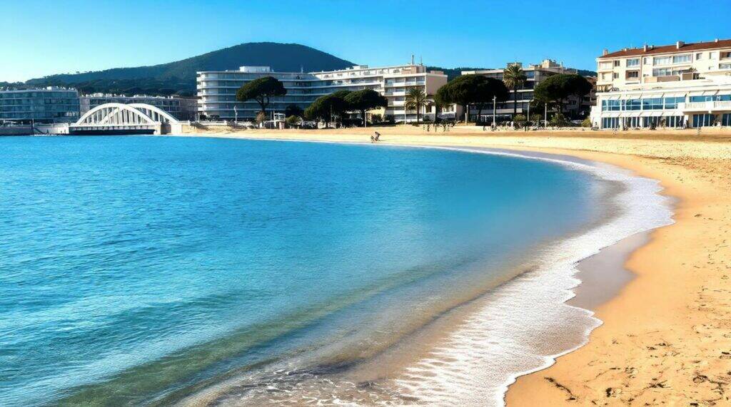 plage du centre ville de sainte-maxime luc provencal